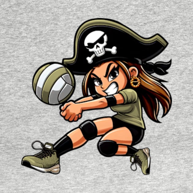 Lady Pirate Volleyball Mascot by Karley’s Custom Creations